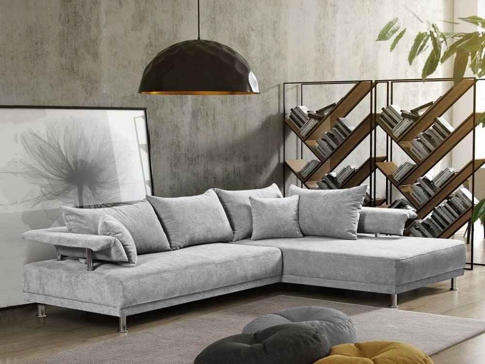 Sofá rinconera moderno con patas metálicas - Brandon - Don Baraton: tienda  de sofás, colchones y muebles