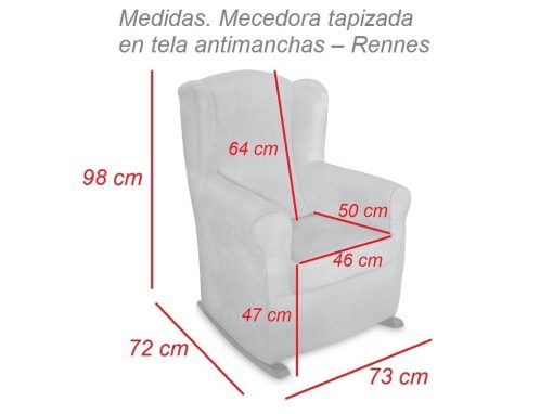 Размеры кресла качалки Rennes