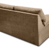 Back view. Inexpensive 3-seater sofa in synthetic fabric - Salamanca. Beige
