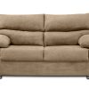 Front view. Inexpensive 3-seater sofa in synthetic fabric - Salamanca. Beige
