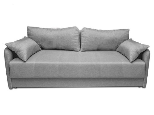 Sofá cama 3 plazas con brazos estrechos - Bruges. Tela gris