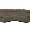 Recliner corner sofa upholstered in fabric – Malaga. Brown